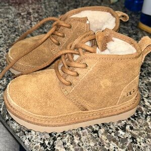 Toddler size 10 UGGS, worn about 3 times. In GREAT condition